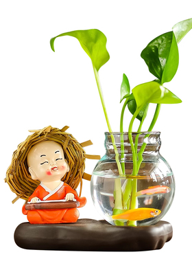 个性禅意茶宠四不小和尚花瓶