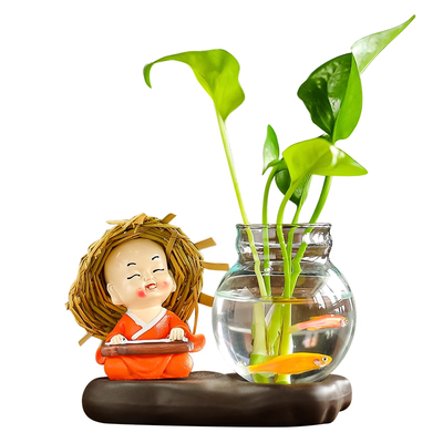 个性禅意茶宠四不小和尚花瓶