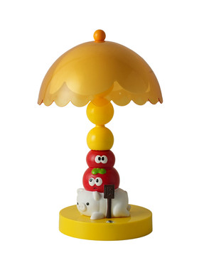 软萌小猪柿子台灯卧室床头暖光夜灯充电款创意高颜值儿童生日礼物