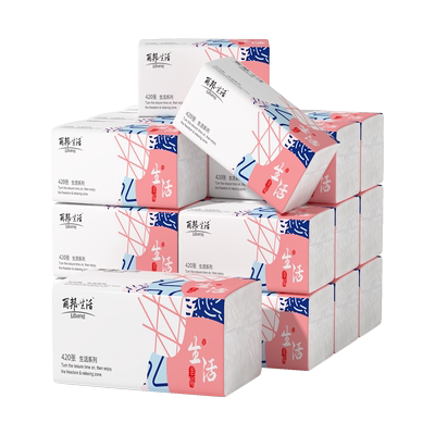 丽邦抽纸420张大包家用实惠装