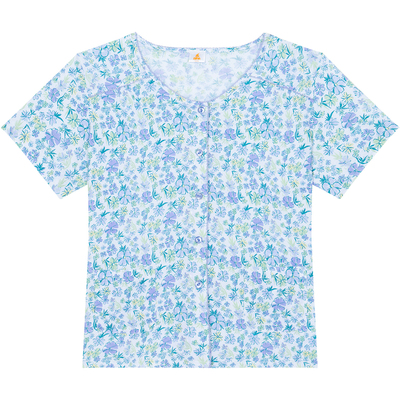 铜牛汗布半袖开襟女衫