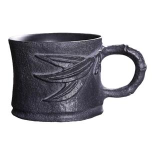 冰碛岩茶杯竹杯禅意手工中式家用石头茶杯子主人杯品茗杯功夫茶具