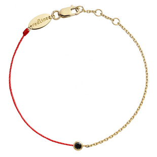 redline红绳女士Illusion Colored 0.06克拉钻石半绳半链手链