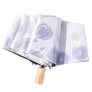 太阳伞女防晒防紫外线自动雨伞小巧便携遮阳伞加厚结实抗风高颜值