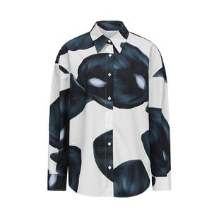 AtelierMissLu【盛夏池畔】2024春夏品牌定染马蹄莲印花衬衫