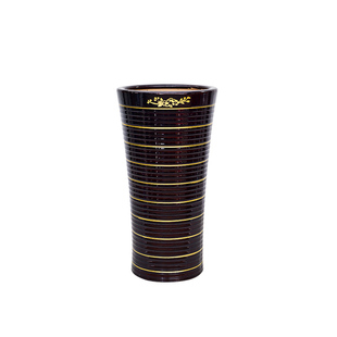 特大号咖啡金线高筒陶瓷花盆散尾葵绿萝琴叶榕龙须夏威夷木发财树