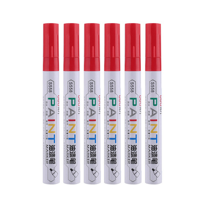 得力金色油漆笔新年春节写对联春晖专用的记号笔书法黑色福字油性大头明星签字签名笔加粗头防水防油不掉色