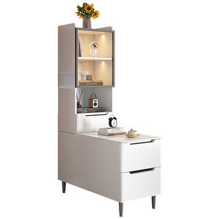 沙发边柜客厅2026新款轻奢高级感实木边几侧边柜岩板沙发柜隔断柜