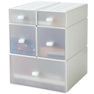 桌面收纳盒抽屉式书桌上文具置物架写字台柜子学习桌整理柜小盒子