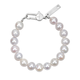 GRGR 天然珍珠手链男嘻哈欧美潮流小众设计复古串珠手饰女高级感