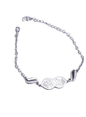 荣朝吉祥手链可调节纯银女