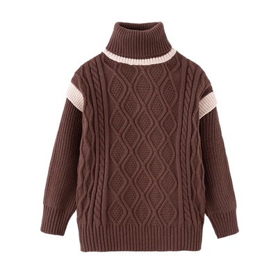 高领新款中大童加绒内搭冬装毛衣