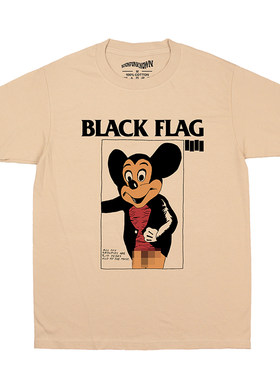 BlackFlag朋克米老鼠短袖男T恤