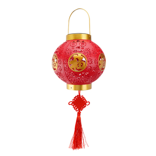 2026新款太阳能家用庭院红灯笼户外花园装饰阳台氛围吊灯福字挂灯