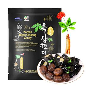【自营】不老健高丽参韩国红参糖进口人参零食润喉糖正品黑参糖果