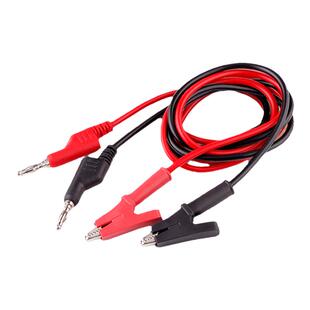 鹿仙子直流电源测试线耐高温防冻香蕉头鳄鱼夹线万用表输出电源线