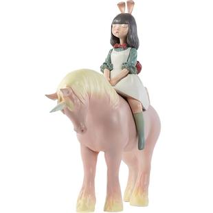 可米生活白夜童话北欧家居装饰品艺术摆件家居桌面摆设夜行独角兽