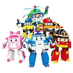 正版珀利变形警车Poli安巴救护车儿童玩具珀利警长救援队男孩汽车