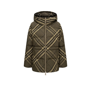 【远红外发热】Scofield女复古抽绳格纹泡芙羽绒服2025秋冬新品