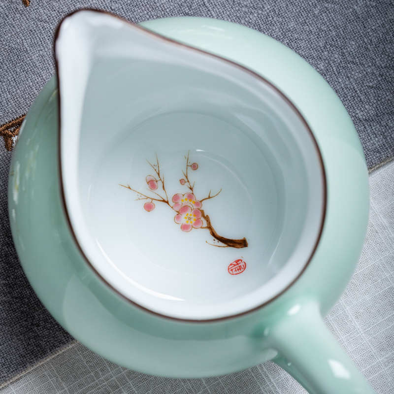 青瓷公道杯陶瓷分茶器功夫茶具茶杯