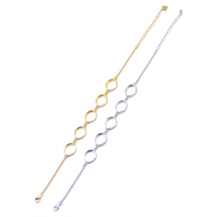 S925纯银手链空托男女款多石位6*87*98*10DIY蜜蜡松石翡翠镶嵌托