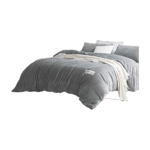 富安娜出品馨而乐珊瑚绒三四件套牛奶绒加绒被套加厚保暖冬季被罩