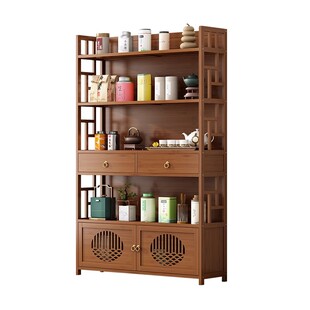 茶架子置物架茶室博古架小型茶叶收纳柜茶桌边柜茶具摆放架茶水柜