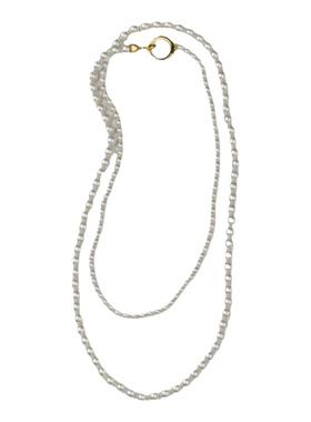 欧美简约银灰色真多麻珍珠项链女