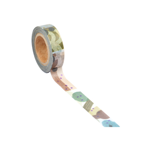 韩国Analogue Keeper 秋冬彩色块艺术插画胶带ins风DIY手帐装饰贴