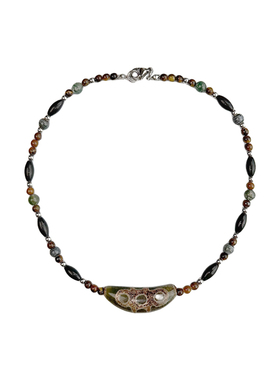 新中式牛角复古项链国风