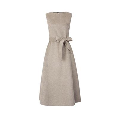 sdeerOL风收腰毛呢无袖连衣裙