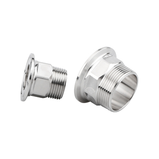 快装六角外丝304不锈钢卫生级NPT卡箍式外牙接头卡盘外螺纹BPST