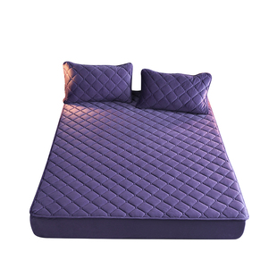 水晶绒夹棉枕套一对加厚绗缝冬季保暖网红枕头套48*74cm