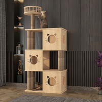 The household solid wood cat climbing frame has two layers of cat beds that do not take up space. The cat climbing frame and cat beds are suitable for all four seasons thumbnail 5