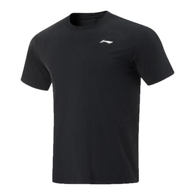 李宁正品健身系列男子冰感舒适防晒速干运动圆领短袖ATSV333-1