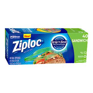 ziploc密保诺保鲜袋密封袋食品级家用拉链收纳袋零食密实袋40个