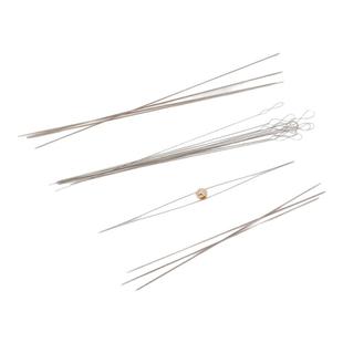 进口钢丝麻花针串珠针开口钢针极细专用串珠工具DIY穿珠子穿引线