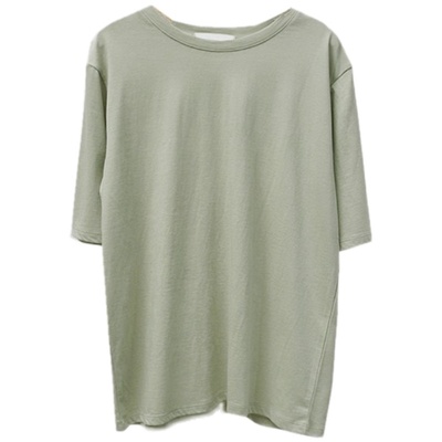 纯棉圆领夏女显瘦打底短袖T恤