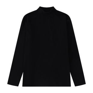 加绒保暖上衣秋冬长袖打底衫半高领T恤男装冬季春秋修身潮流秋衣