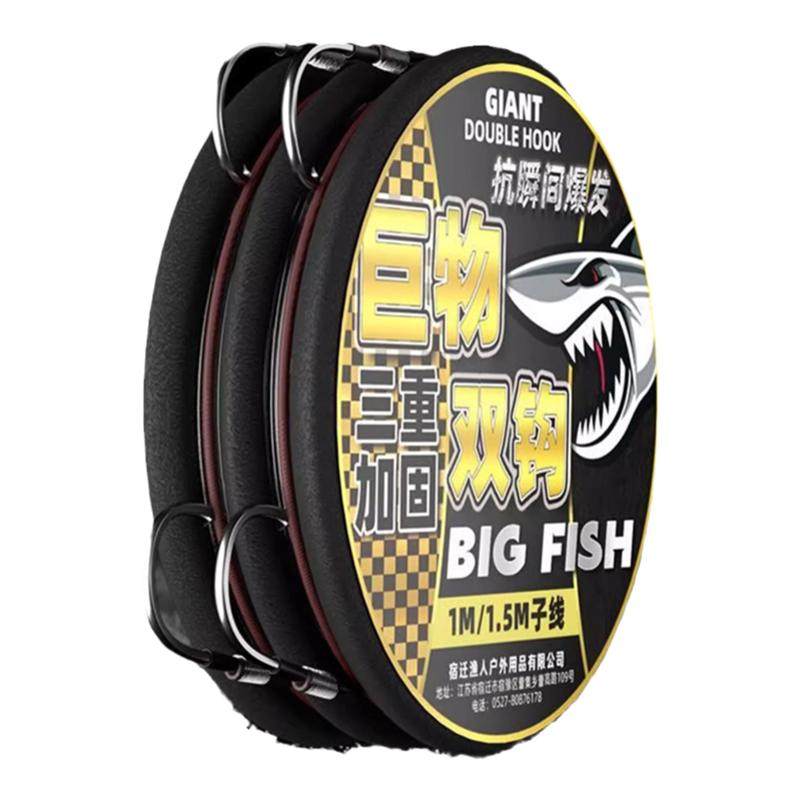 巨物大物子线双钩鲢鳙青鱼草鱼专用子线钩有倒刺伊势尼成品官方