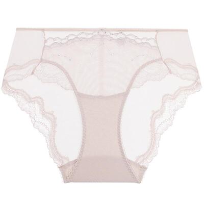 【26春夏】兰卡文(LA CLOVER)中腰平角蕾丝内裤花间墨语LC23AAW1