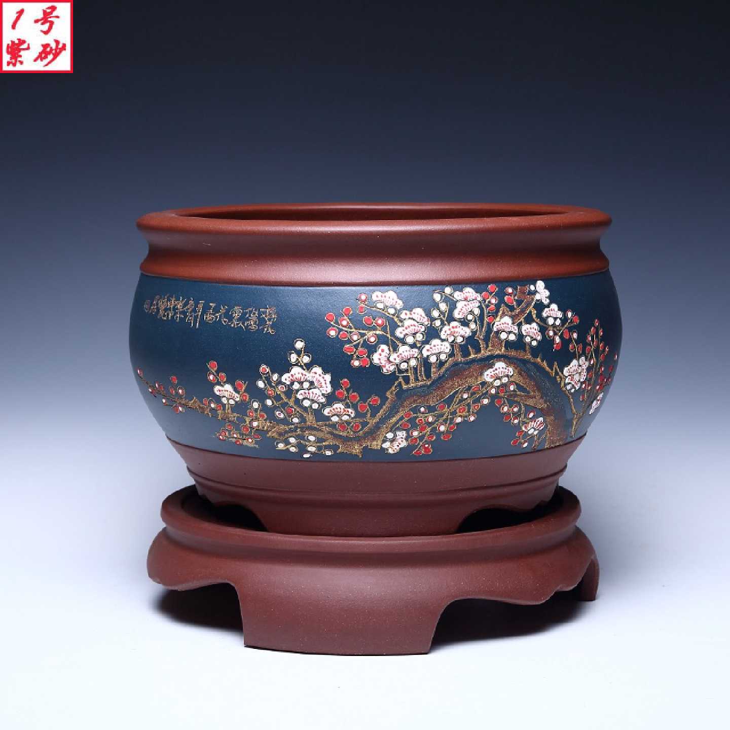 紫砂花盆高档陶瓷大君子兰专用兰花蝴蝶兰盆景盆栽紫砂盆精品客厅