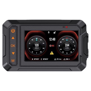 凌翰摩托车行车记录仪前后双摄4K高清防水防抖摄像机2k内置GPS