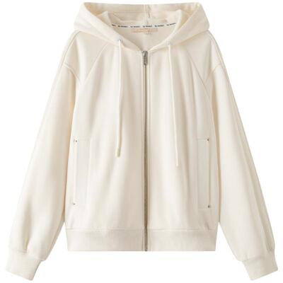 十二篮慵懒感连帽卫衣外套