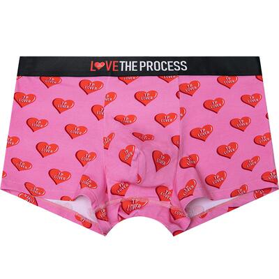 THEPROCESS男内裤爱心印花粉色