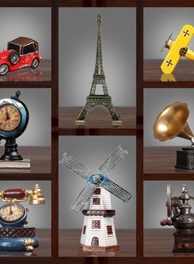 复古留声机模型摆件创意家居装饰品客厅餐厅咖啡厅店铺摆设