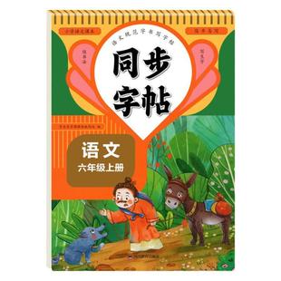 六年级下册练字帖 六下语文同步练字帖小学生专用人教版6年级上册下册同步练字帖每日一练笔顺练习铅笔练习册写字硬笔书法练字本