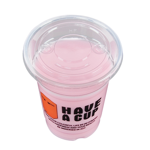 一次性奶茶杯盖子大口径情侣杯119双孔平盖1000ml超大透明果汁盖