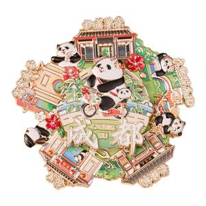 成都旋转冰箱贴大熊猫基地杜甫
