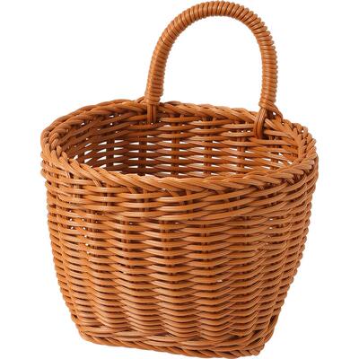 川岛屋姜蒜收纳筐厨房编织小挂篮